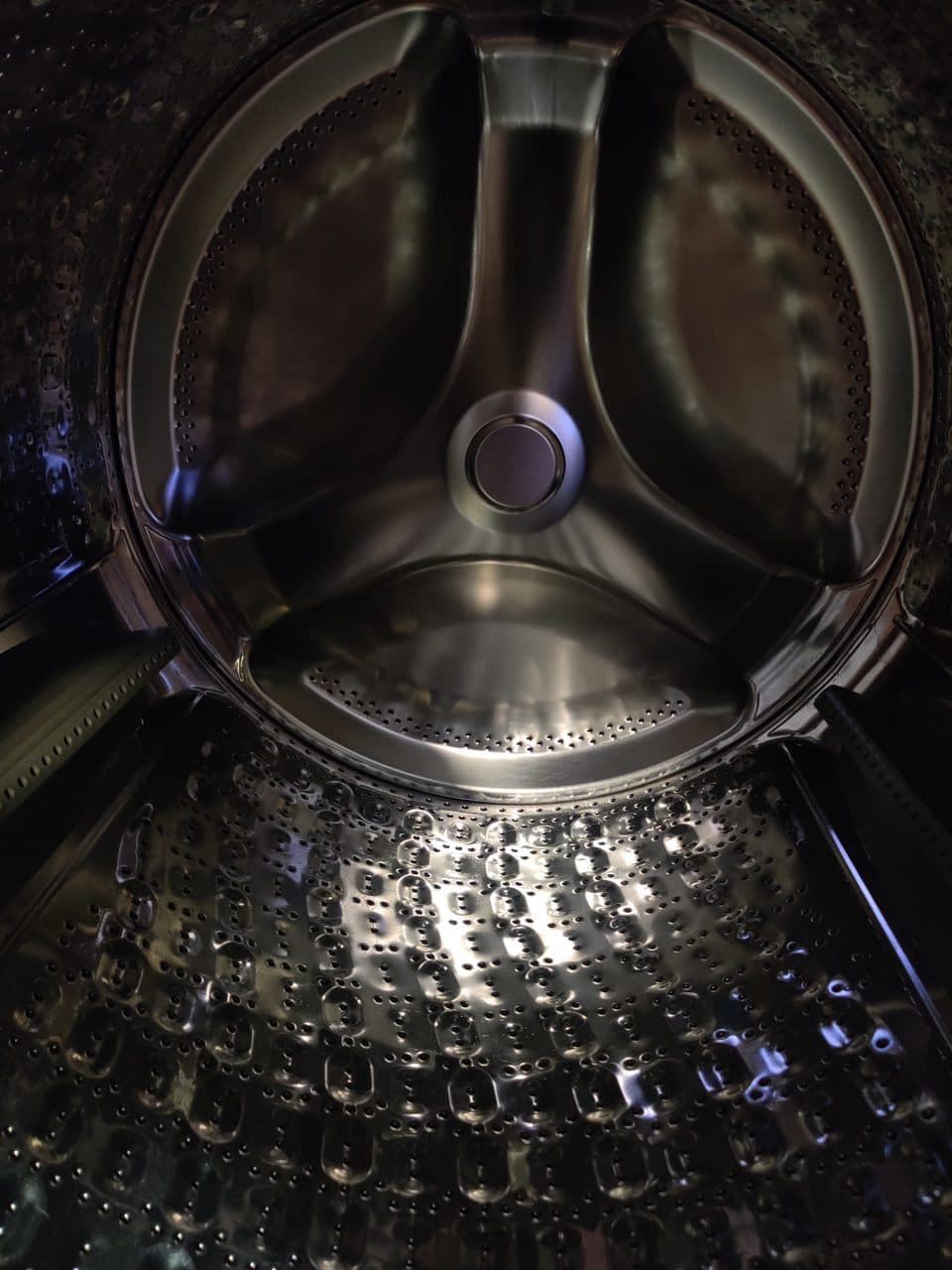 Washer drum during diagnosis: Samsung washer, model WF50BG8300AV (washer repair in Fort Lauderdale, FL, July 2026)