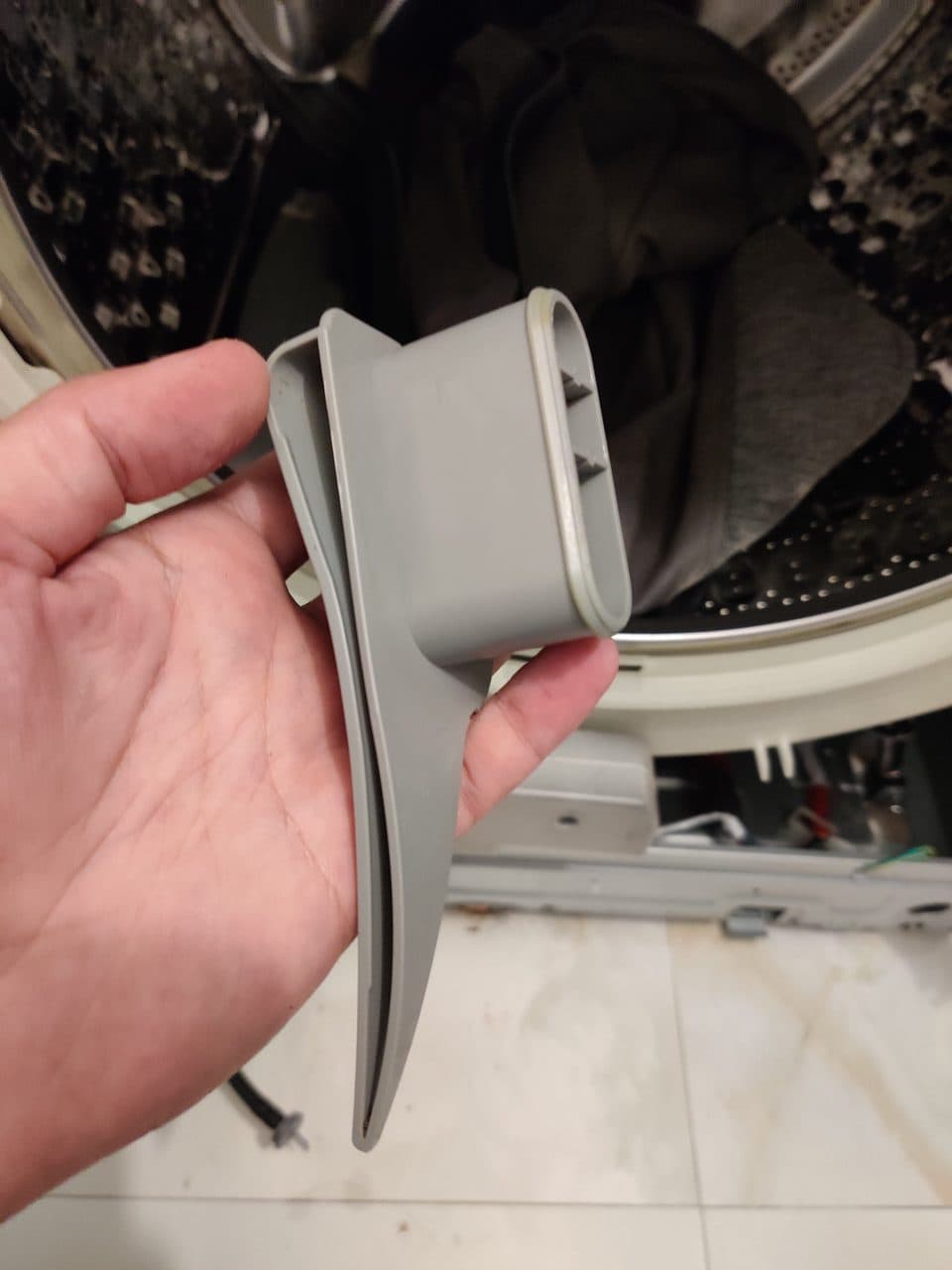 New dispenser bellows (diaphragm): Samsung washer, model WF50R8500AV (washer repair in Hialeah, FL, October 2026)